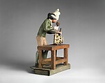 Stone carver, Wood, painted, possibly French