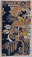 Fragment of woven silk, Silk and metal thread; satin foundation weave, probably Chinese