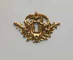 Pair of keyhole escutcheons, Gilt bronze, French