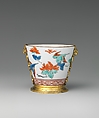 Cup, Hard-paste porcelain, gilt brass, Japanese