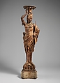 Candlestand (Torchère), Carved beechwood, possibly German, Dresden