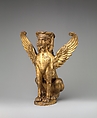 Winged sphinx (one of a pair), Wood, French