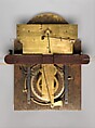 Longcase clock, Clockmaker: Hermann Achenbach (German, born 1730, active before 1759–92), Case: oak veneered with maple, burl woods, holly, and hornbeam (all partly stained), and other woods; mother-of-pearl; gilded bronze; and brass; Dial: partly gilded and partly silvered brass and enameled and painted copper; Movement: brass and steel, German, Neuwied am Rhein