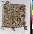 Bag, Silk and metal thread on canvas, British