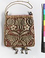 Bag, Metal thread on silk, British