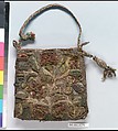 Purse, Silk and metal thread on canvas, British