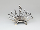 Toast rack, Christopher Dresser (British, Glasgow, Scotland 1834–1904 Mulhouse), Silver plate, British, Birmingham and London