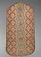 Chasuble, Silk and metal thread on silk, possibly Spanish