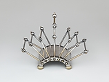 Toast rack, Christopher Dresser (British, Glasgow, Scotland 1834–1904 Mulhouse), Silver plate, British, Birmingham and London