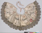 Capelet for a statuette, Polychromed lead, glass; silver; silk and silver-gilt lace, Spanish