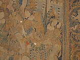 The Abduction of Helen from a set of The Story of Troy, Probably based on a woodcut by Bernard Salomon (French, ca. 1508–ca. 1561), Cotton, embroidered with silk and gilt-paper-wrapped thread, pigment, Chinese, Macao