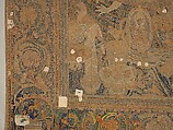 The Abduction of Helen from a set of The Story of Troy, Probably based on a woodcut by Bernard Salomon (French, ca. 1508–ca. 1561), Cotton, embroidered with silk and gilt-paper-wrapped thread, pigment, Chinese, Macao