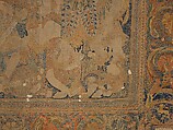 The Abduction of Helen from a set of The Story of Troy, Probably based on a woodcut by Bernard Salomon (French, ca. 1508–ca. 1561), Cotton, embroidered with silk and gilt-paper-wrapped thread, pigment, Chinese, Macao