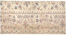 Petticoat panel, Cotton, painted resist and mordant, dyed, Indian, Coromandel Coast, for Dutch market