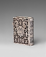 Book cover, Silver, lined with black velvet, containing a contemporary psalter, Dutch, possibly Amsterdam