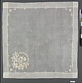 Handkerchief, Linen on linen, French