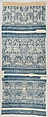 Cover with Unicorns, Cotton and bast fibers, Italian, Perugia