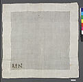 Handkerchief, Silk and possibly animal hair, British