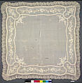 Handkerchief, Cotton on linen, French
