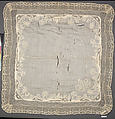 Handkerchief, Linen, French, probably for Russian market