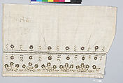 End of a cover, Linen and silk, Hungarian, Slovakia (South Netra)