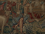 Gluttony from a set of The Seven Deadly Sins, Pieter Coecke van Aelst (Netherlandish, Aelst 1502–1550 Brussels), Wool, silk, silver-gilt thread
19-23 warps per inch, 8-10 per cm., Netherlandish, probably Brussels