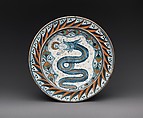 Dish with arms of the Visconti family, Maiolica (tin-glazed earthenware), Italian, probably Deruta