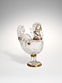 Table ornament in the form of a monster, Workshop of The Saracchi, Milan, Rock crystal, enameled gold mounts, set with diamonds and rubies, Italian, Milan