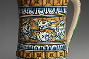One-handled storage jar (albarello), Maiolica (tin-glazed earthenware), Italian, Siena