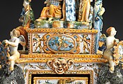 Inkstand with Apollo and the Muses, Workshop of the Patanazzi family (Italian, active ca. 1580–1620), Maiolica (tin-glazed earthenware), Italian, Urbino