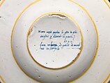 Dish with The Heroism of Marcus Curtius, Workshop of Guido de Merlino (Italian, active ca. 1523–58), Maiolica (tin-glazed earthenware), Italian, Urbino