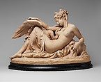 Leda and the Swan, Albert-Ernest Carrier-Belleuse (French, Anizy-le-Château 1824–1887 Sèvres), Cast terracotta, French, Paris