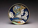 Shallow bowl with Ruggiero, Maiolica (tin-glazed earthenware), Italian, possibly Urbino