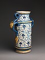 Albarello with arms of Leonardo Buonafede, Maiolica (tin-glazed earthenware), Italian, probably Montelupo