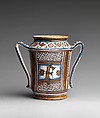 Two-handled vase, Maiolica (tin-glazed earthenware), lustered, Italian, probably Gubbio