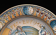 Dish with centaur and centauress battling, Maiolica (tin-glazed earthenware), lustered, Italian, Deruta or Gubbio