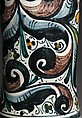 Storage jar (albarello) with a profile portrait, Maiolica (tin-glazed earthenware), Italian, probably Naples or Naples district