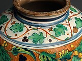 Storage jar (one of a pair), Possibly by Domenico Veneziano (Italian, active by 1438–died 1461 Florence), Maiolica (tin-glazed earthenware), Italian, Venice