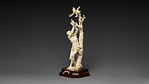 Saint Sebastian, Circle of Master of the Furies (Austrian), Ivory; kingwood socle, Austrian, possibly Salzburg