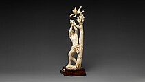 Saint Sebastian, Circle of Master of the Furies (Austrian), Ivory; kingwood socle, Austrian, possibly Salzburg