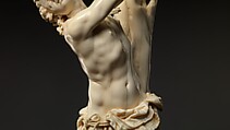 Saint Sebastian, Circle of Master of the Furies (Austrian), Ivory; kingwood socle, Austrian, possibly Salzburg