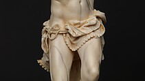 Saint Sebastian, Circle of Master of the Furies (Austrian), Ivory; kingwood socle, Austrian, possibly Salzburg
