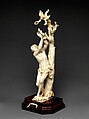 Saint Sebastian, Circle of Master of the Furies (Austrian), Ivory; kingwood socle, Austrian, possibly Salzburg