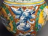 Storage jar (one of a pair), Possibly by Domenico Veneziano (Italian, active by 1438–died 1461 Florence), Maiolica (tin-glazed earthenware), Italian, Venice