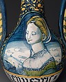 Pharmacy bottle (one of a pair), Workshop of Orazio Pompei (Italian, ca. 1516–1590/96), Maiolica (tin-glazed earthenware), Italian, Castelli