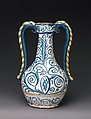 Pharmacy bottle (one of a pair), Workshop of Orazio Pompei (Italian, ca. 1516–1590/96), Maiolica (tin-glazed earthenware), Italian, Castelli