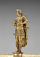 Tazza with Emperor Tiberius figure and dish with scenes from the life of Nero, Gilded silver, Flemish, Antwerp (?)