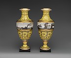 Vase with scenes of storm on land, Dihl et Guérhard (French, 1781–ca. 1824) (Manufacture de Monsieur Le Duc d’Angoulême, until 1789), Hard-paste porcelain decorated in polychrome enamels, gold, French, Paris