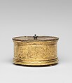 Table clock, Clockmaker: Caspar Behaim (Chasparus Bohemus) (Austrian, active 1568–84), Case: gilt brass; Movement: iron stackfreed mechanism, German, possibly Nuremberg