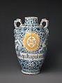 Drug vase (one of a pair), Maiolica (tin-glazed earthenware), Italian